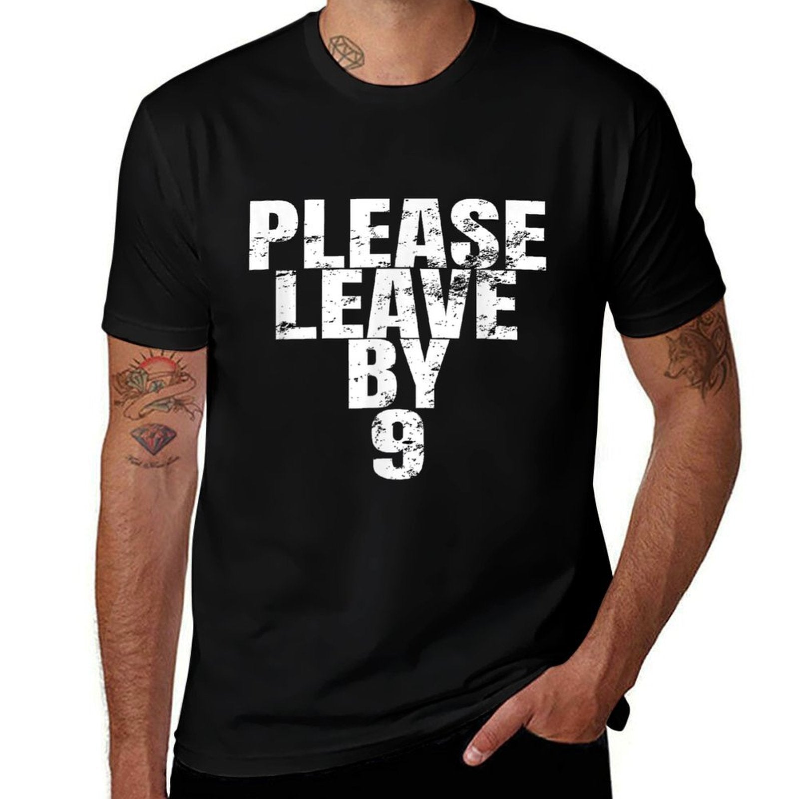 Please Leave By 9 Retro 1969 50th Birthday Gag T  Relaxed-fit T-Shirt