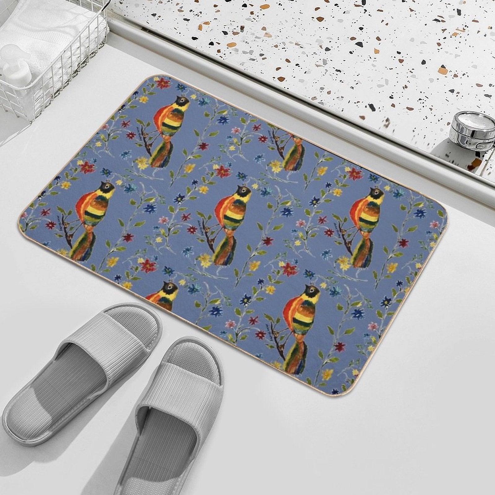 Tropical Bird  Odorless Bath Mat