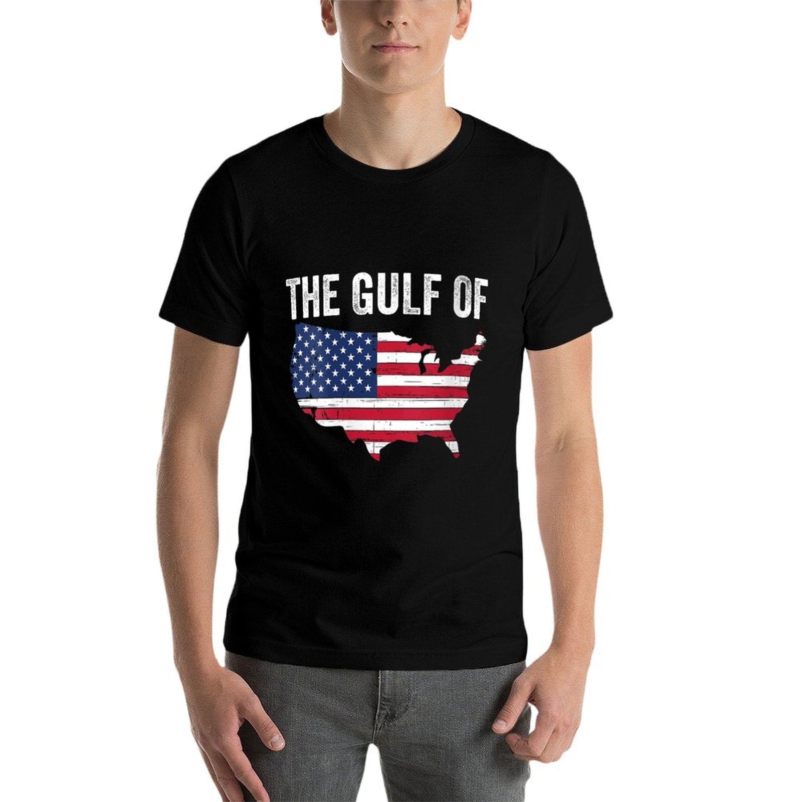 Womens Gulf of United States of America, Funny Trump Quote Meme  Summer-ready Fabric T-Shirt