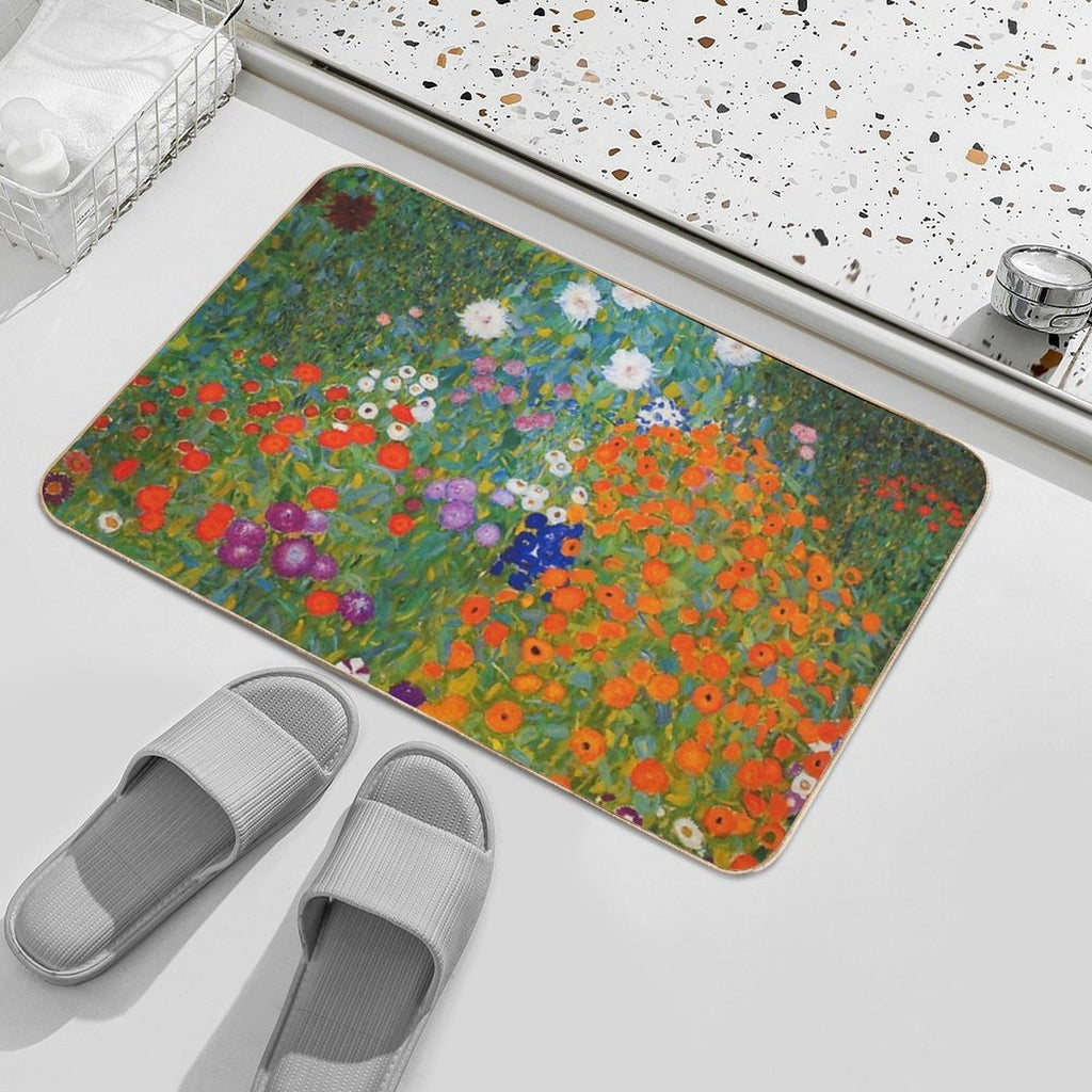 FLOWER GARDEN  by  GUSTAV KLIMT  Versatile Bath Mat