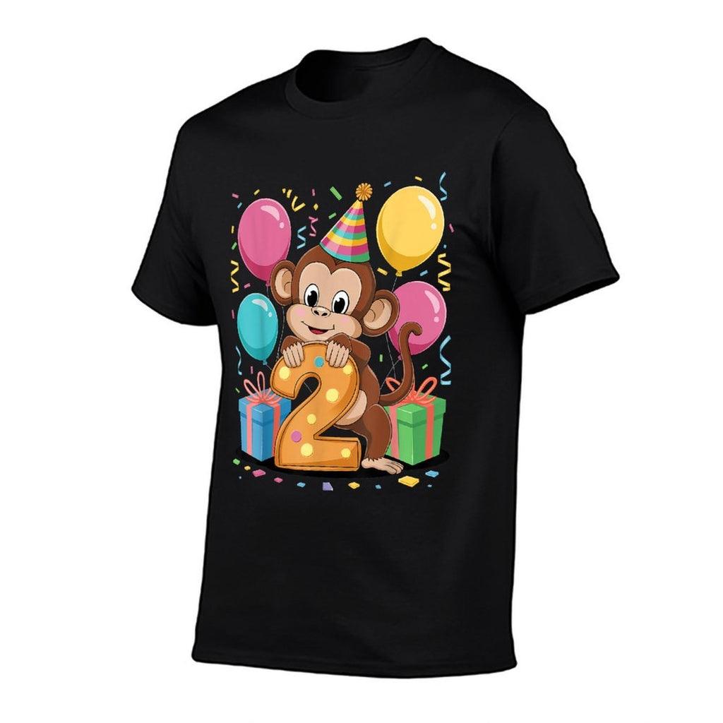 Monkey 2nd Birthday Boy Girl 2 Years Old Second Two Monkey  Eco-friendly Material T-Shirt