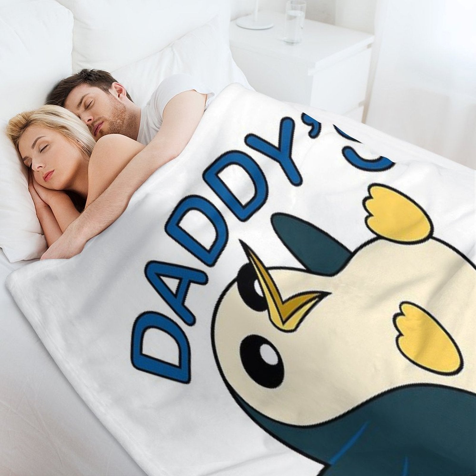 Daddy's Little Fatty - Gunter Adventure Time Plush Throw Blanket