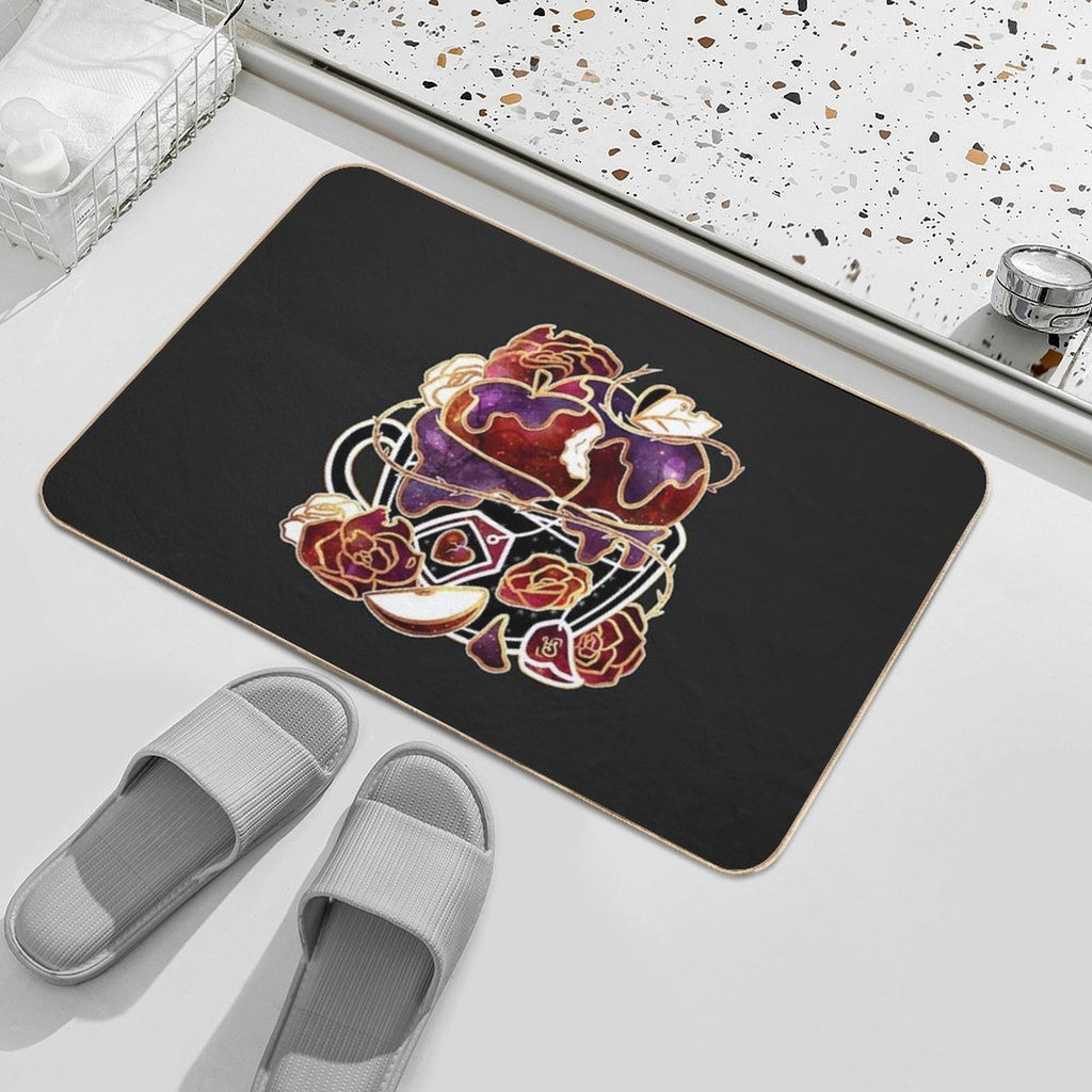 Gilded Poison Apple Teacup  Easy To Clean Bath Mat