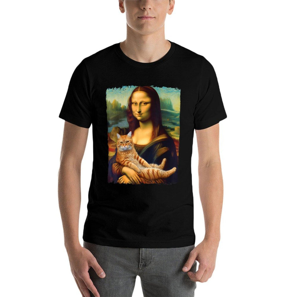 Mona Lisa Kitty for Cat Lovers  Stretchy T-Shirt