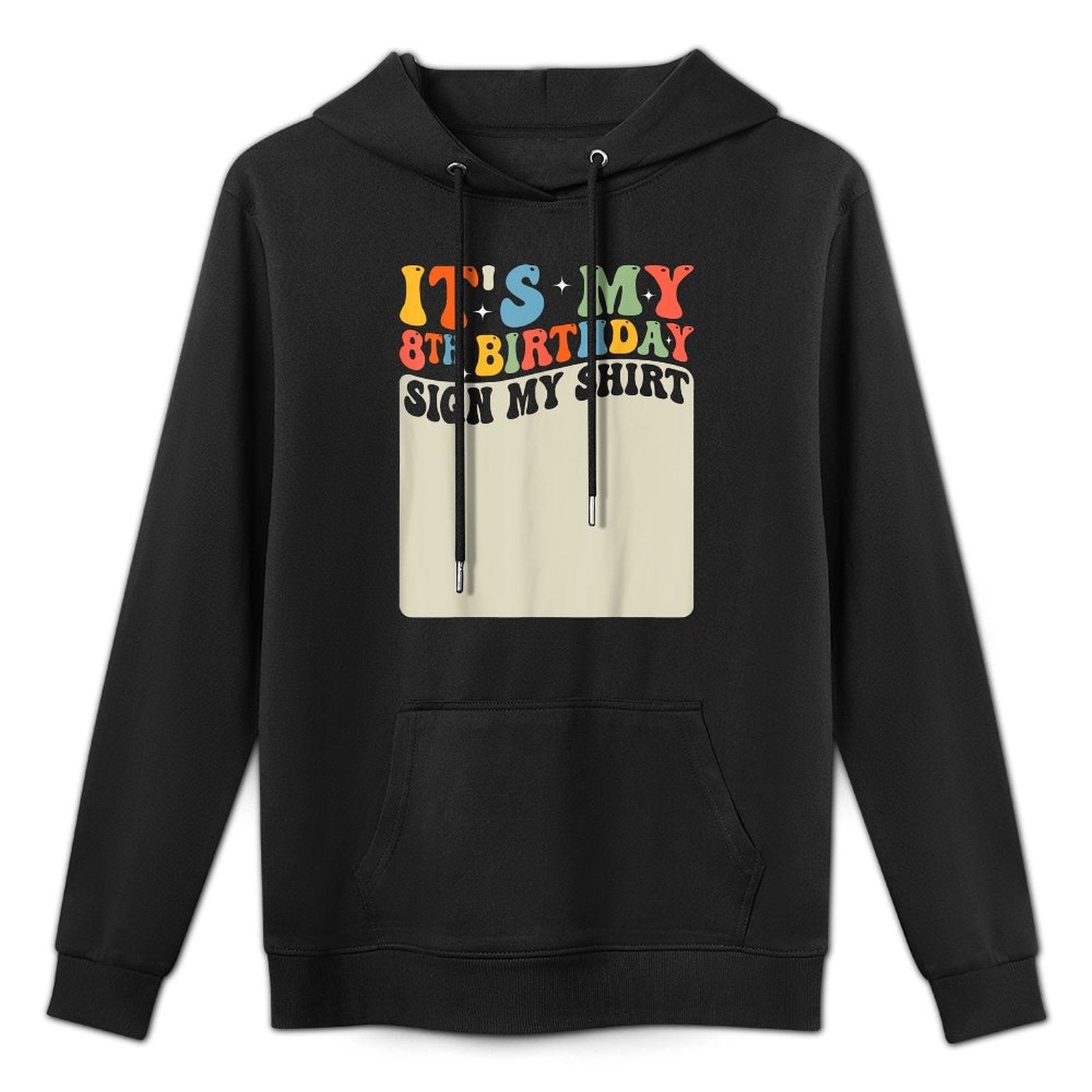 It's My 8th Birthday Sign My Groovy 8 Years Old Party Unisex Design Hoodie