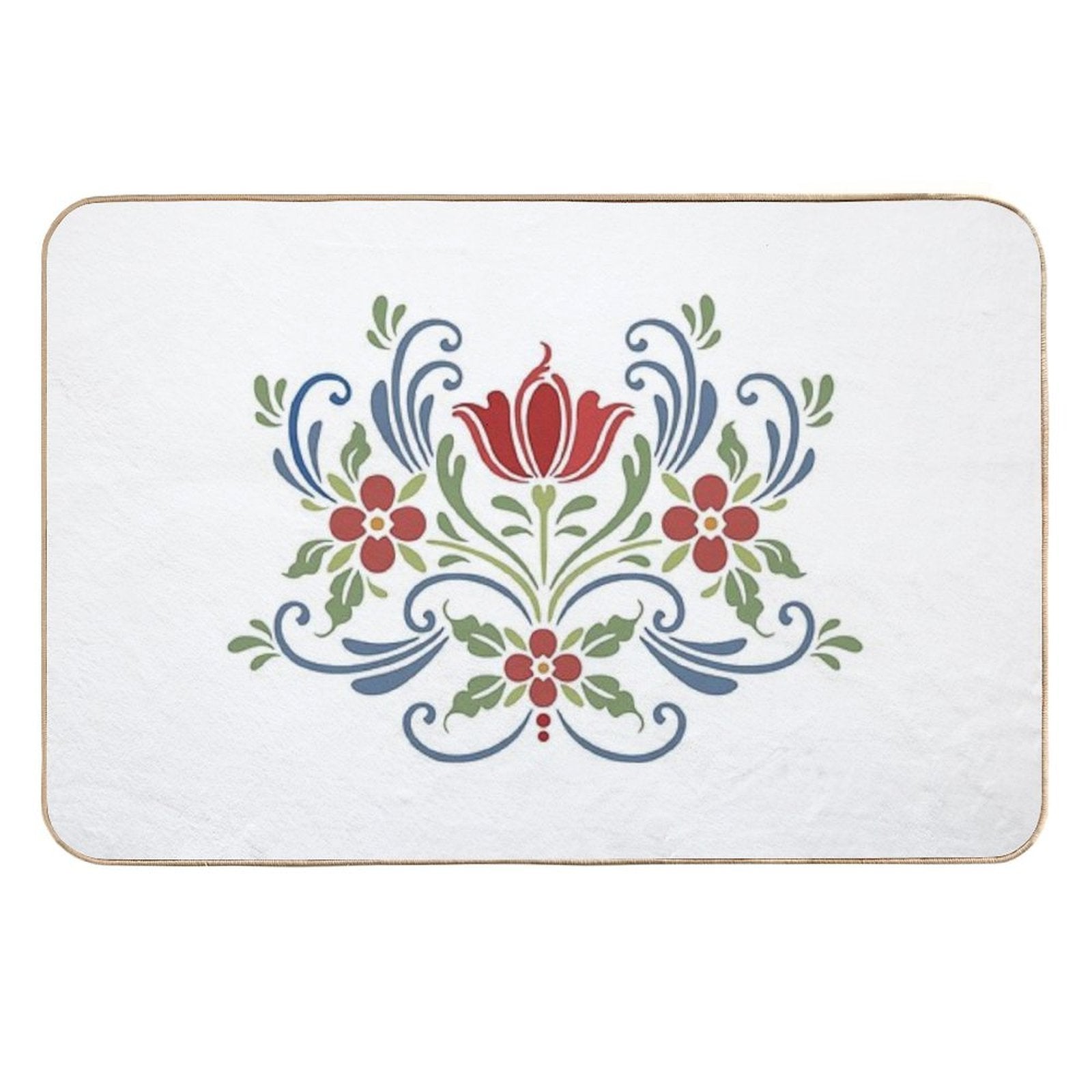 Scandinavian Flowers  Pet-Safe Bath Mat