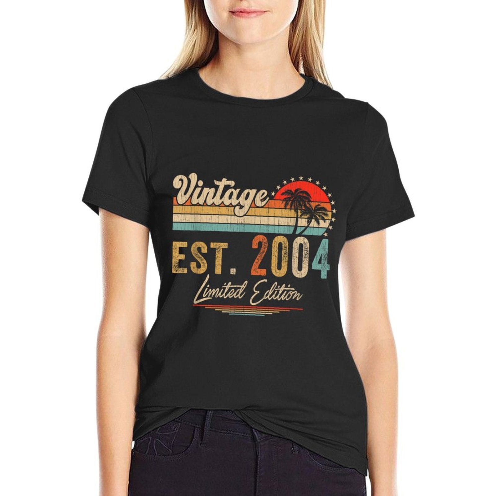 Est Vintage 2004 Limited Edition 20th Birthday 20 Years Old  Easy-care T-Shirt