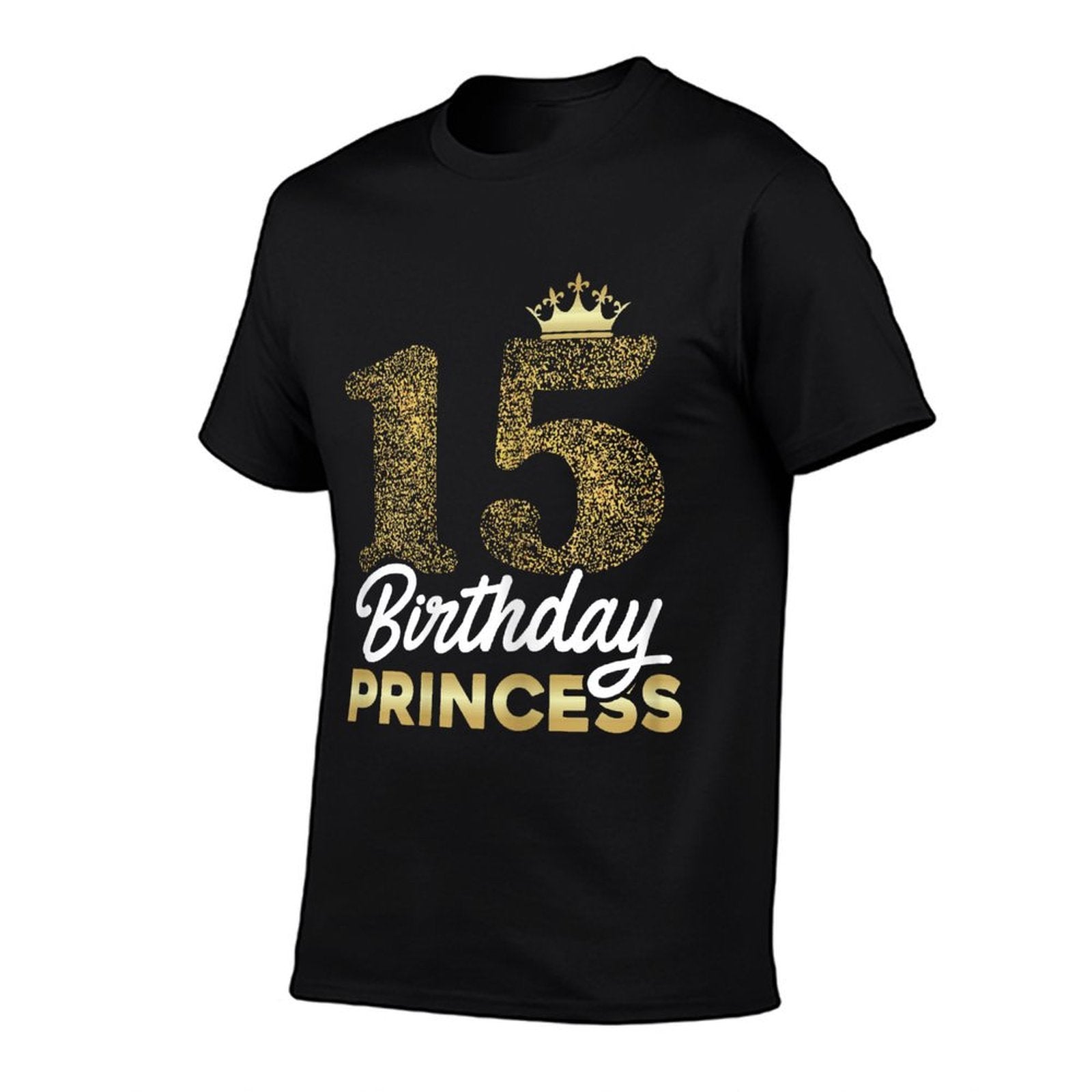 15th Birthday Girl Princess Cute Retro Crown 15 Years Old  Relaxed-fit T-Shirt
