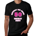 50th Birthday, Birthday Bar Crawl, Birthday Squad Raglan Baseball  Tagless Design T-Shirt