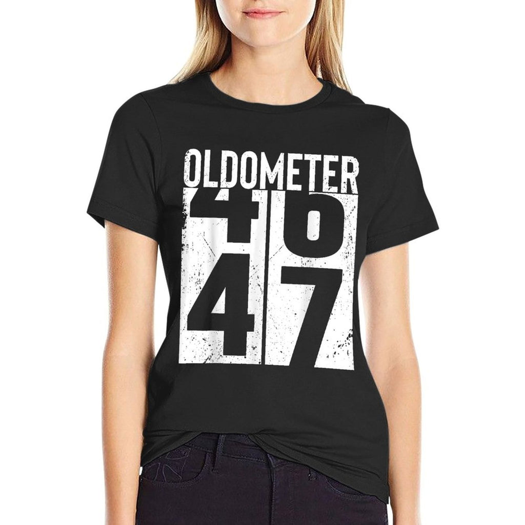 Funny 47 Years Old 47th Birthday Odometer Oldometer Gift Men  Relaxed-fit T-Shirt