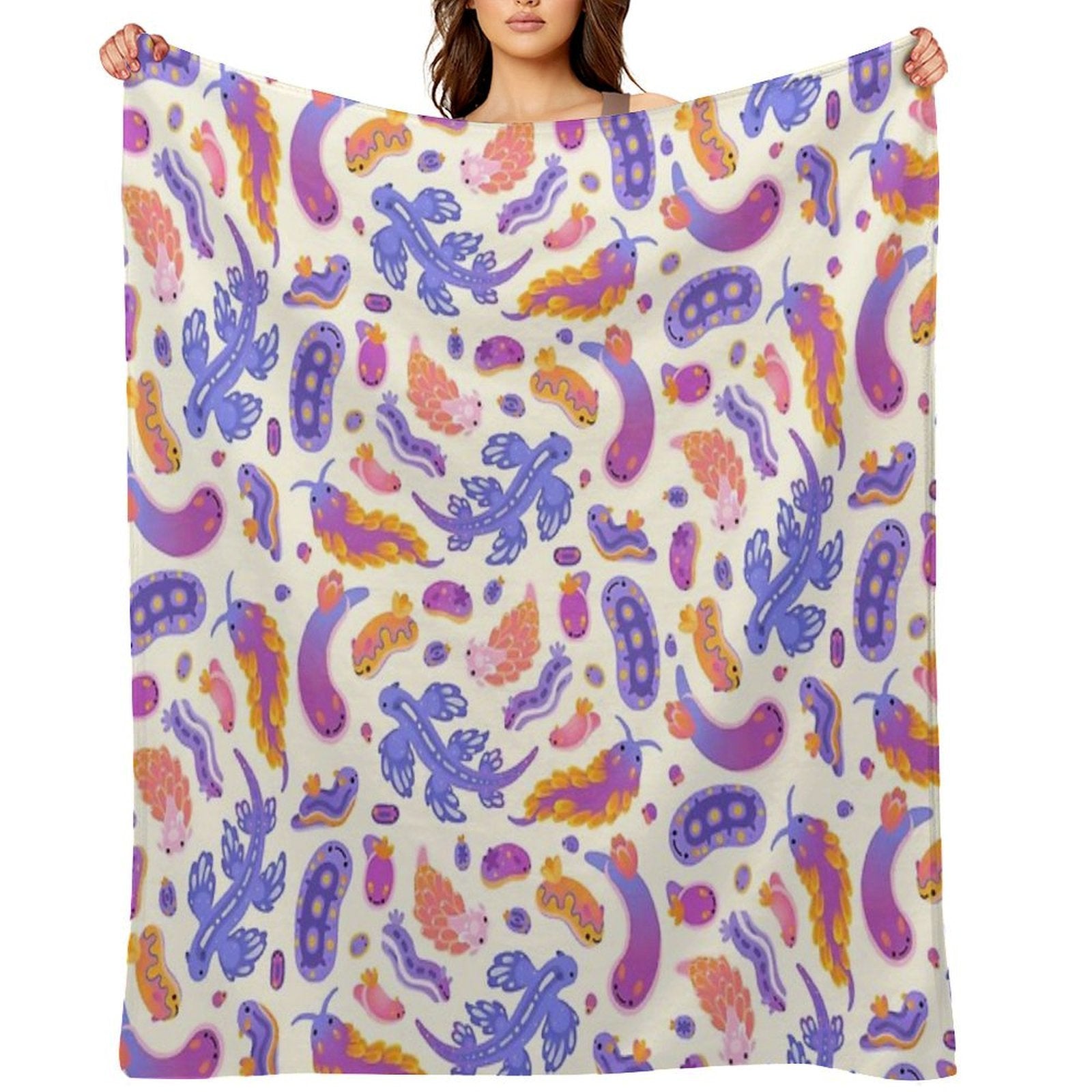 Sea Slug - Pastel Shrink-resistant Throw Blanket