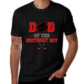 Dad Of The Birthday Boy Hockey Lover First Bday Party  Lightweight T-Shirt