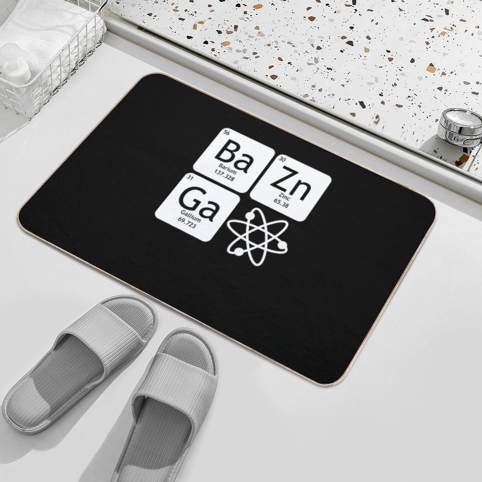 BaZinGa And Atom Classic T-Shirt  Eco-Friendly Bath Mat