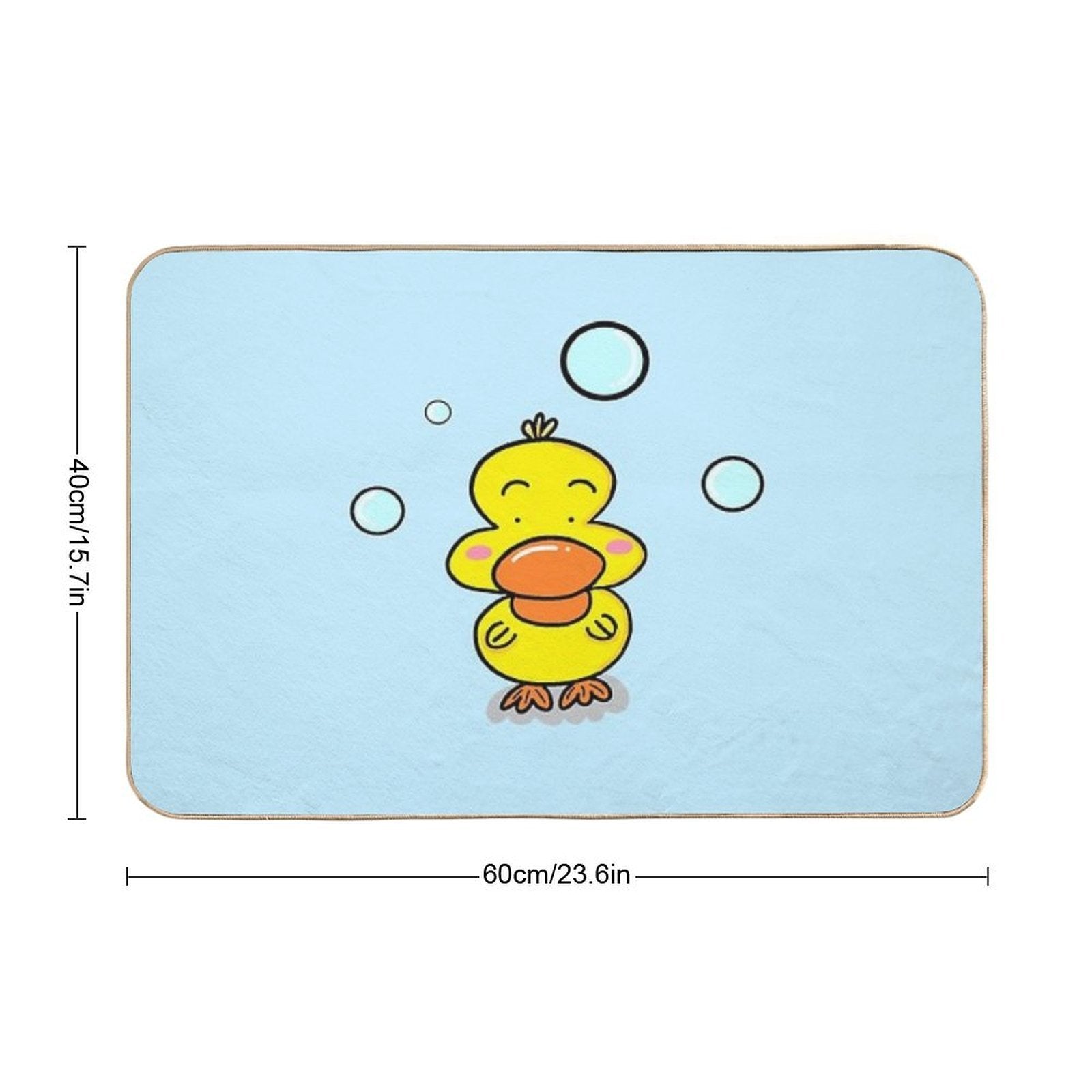 Bathroom Ducky Doodle  Long-Lasting Bath Mat