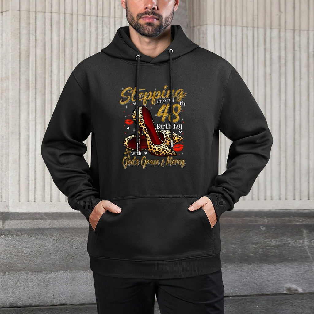 High Heels Stepping Into My 48th Birthday 48 And Fabulous Kangaroo Pocket Hoodie