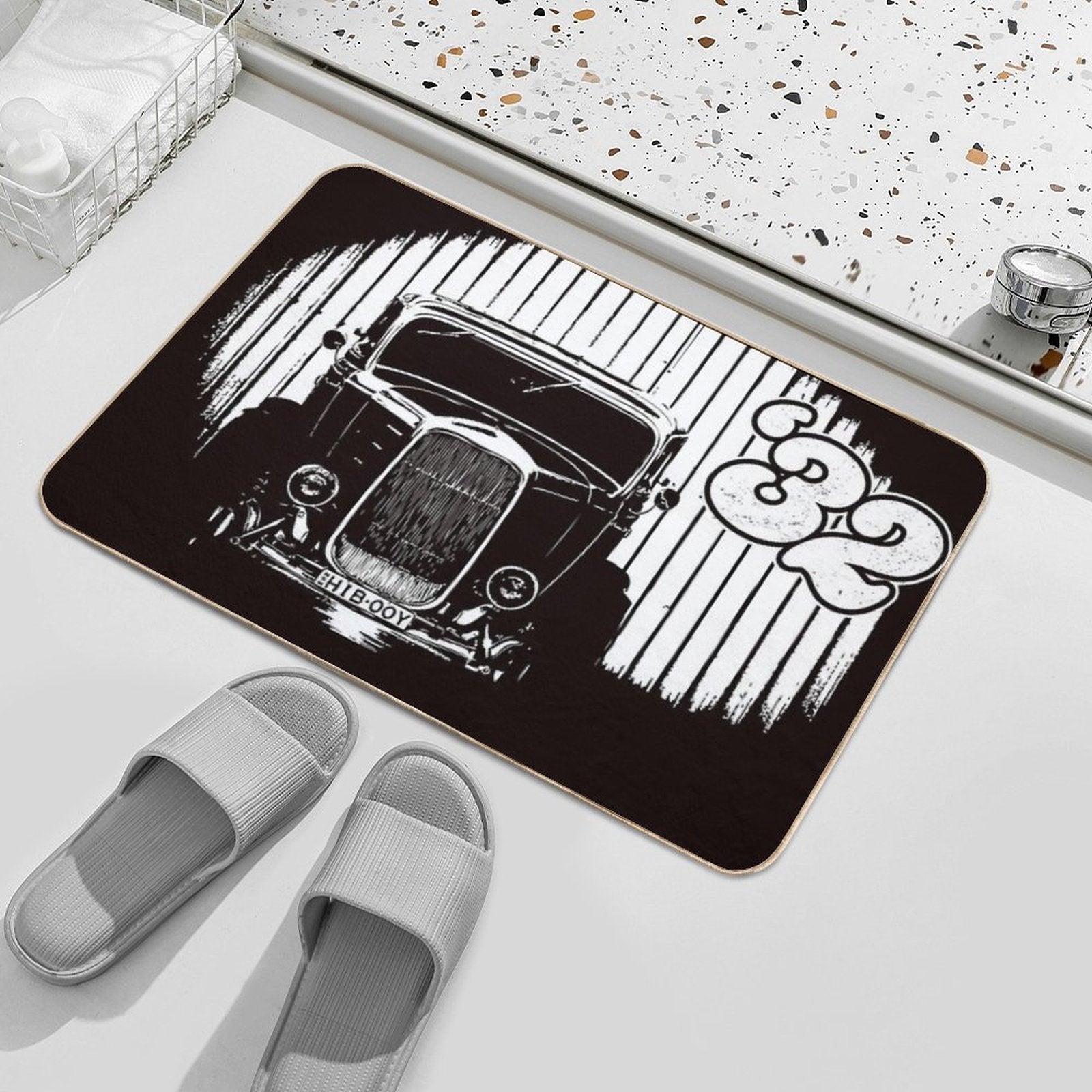 1932 Ford Coupe Hot Rod  Slip-Resistant Bath Mat
