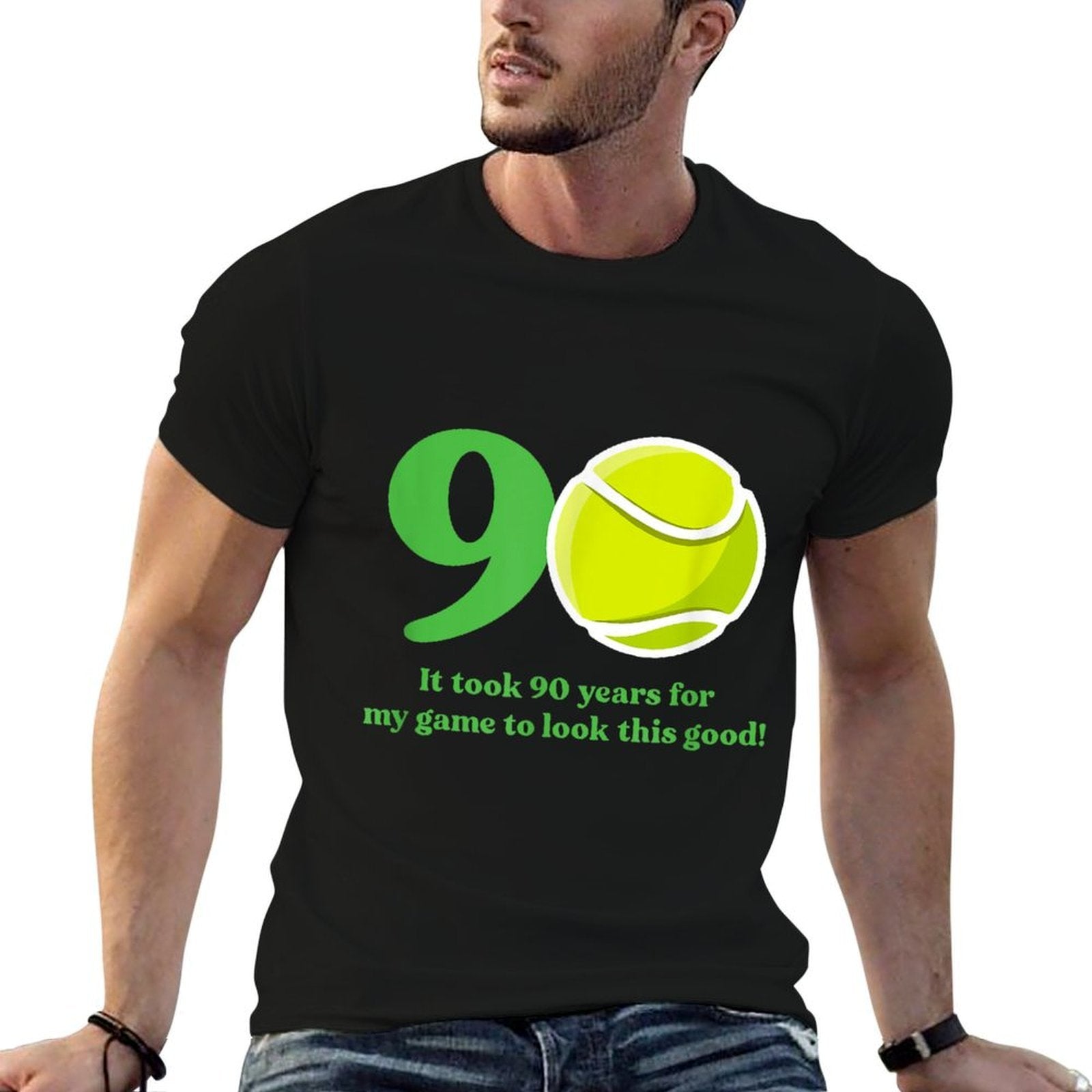 90 Year Old Tennis Player 90th Birthday  Odor-resistant T-Shirt