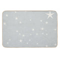 Grey Star with Fabric Texture - Narwhal Collection  Dirt-Trapping Bath Mat