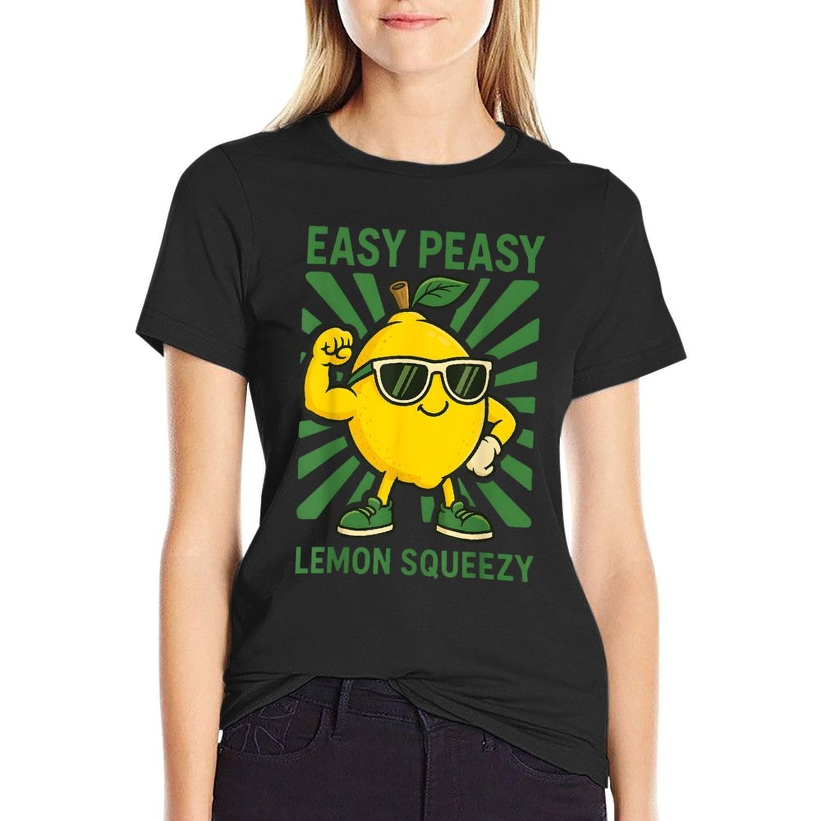 Retro Funny Easy Peasy Lemon Squeezy Gift For Men Women Kids  Stretchy T-Shirt