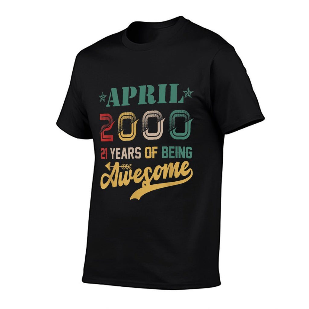 Vintage April 2000 Awesome 21 Years Old 21st Birthday  Slim-fit Cut T-Shirt