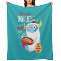 Abominable Snowflakes Plush Throw Blanket