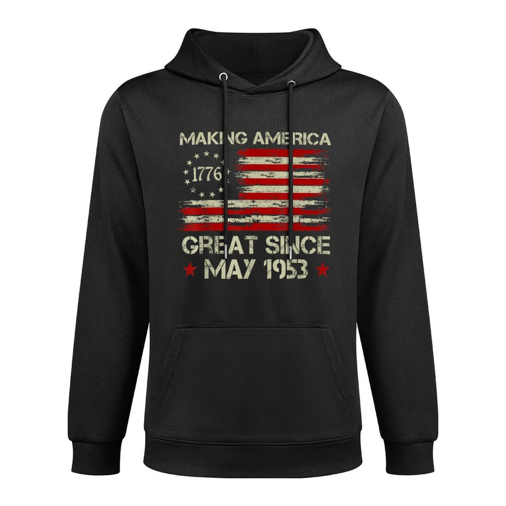 May 1953 American 70 Year Old Gifts 70th Birthday Cotton-Polyester Blend Hoodie