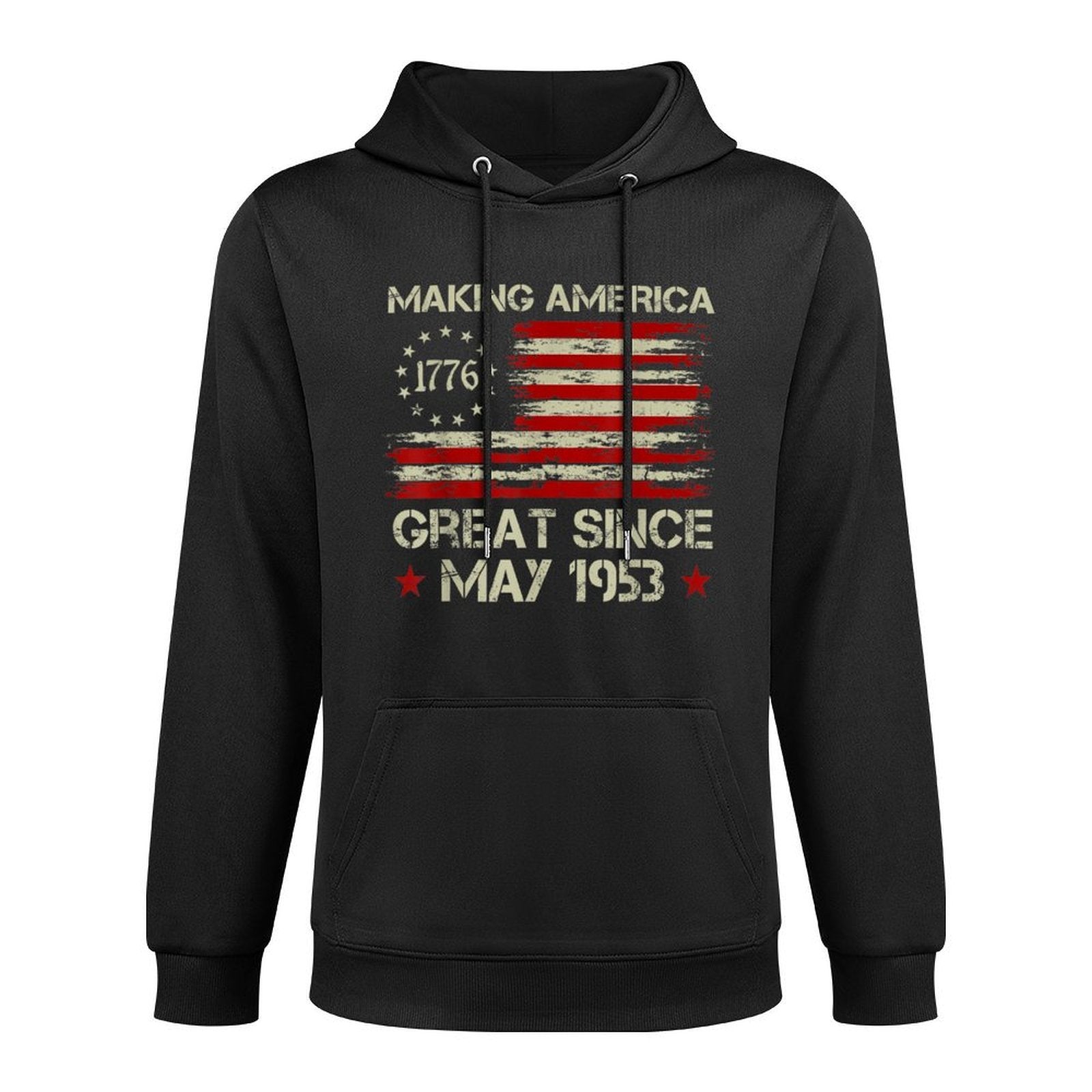 May 1953 American 70 Year Old Gifts 70th Birthday Cotton-Polyester Blend Hoodie