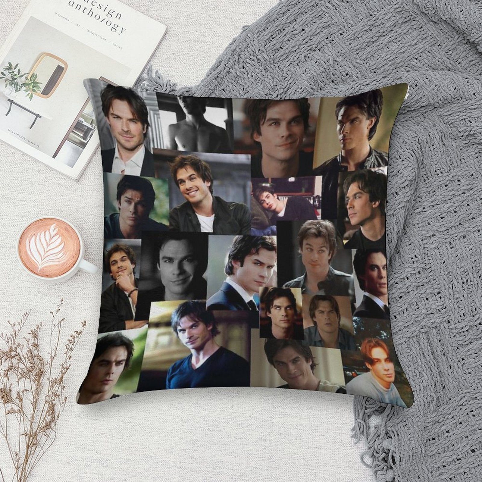 Ian Somerhalder Soft Shrink-Resistant Throw Pillow