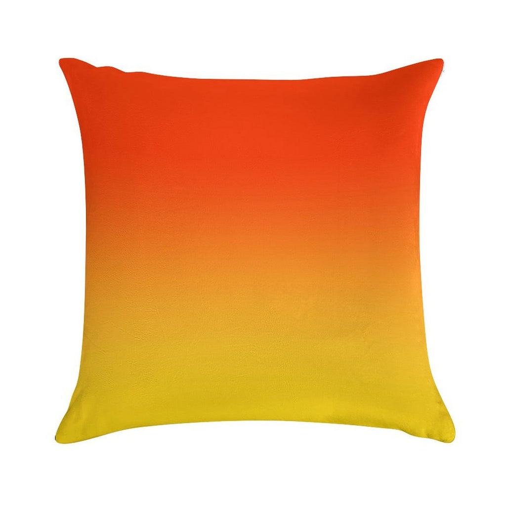 OMBRE GRADIENT ORANGE RED AND YELLOW ONE OF 100 CHIC OMBRE 2 TONE DESIGNS ON OZCUSHIONS Soft Home Decor Throw Pillow