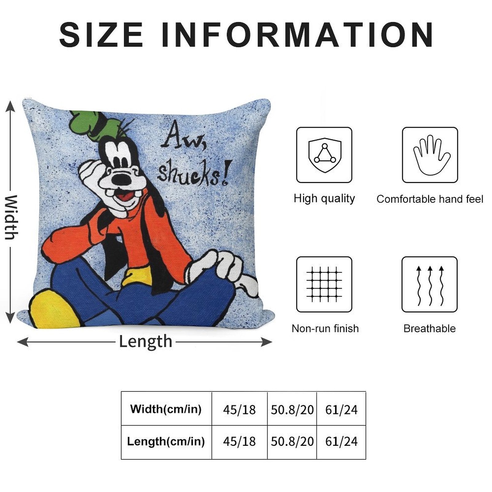 Goofy Painting Soft Easy Maintenance Throw Pillow