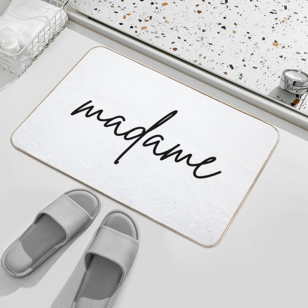 Madame And Monsieur, French Couple Matching Gift  Eco-Friendly Bath Mat