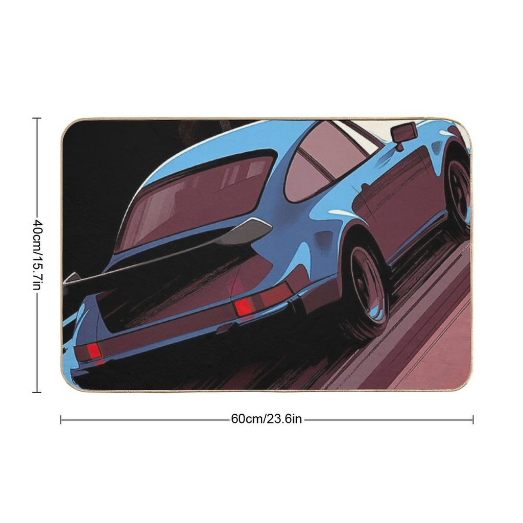 Porsche Art Print  Rapid-Drying Bath Mat