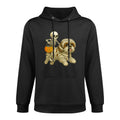 Skeleton Riding Mummy Shih Tzu Dog Halloween Funny Pumpkin Easy Care Hoodie