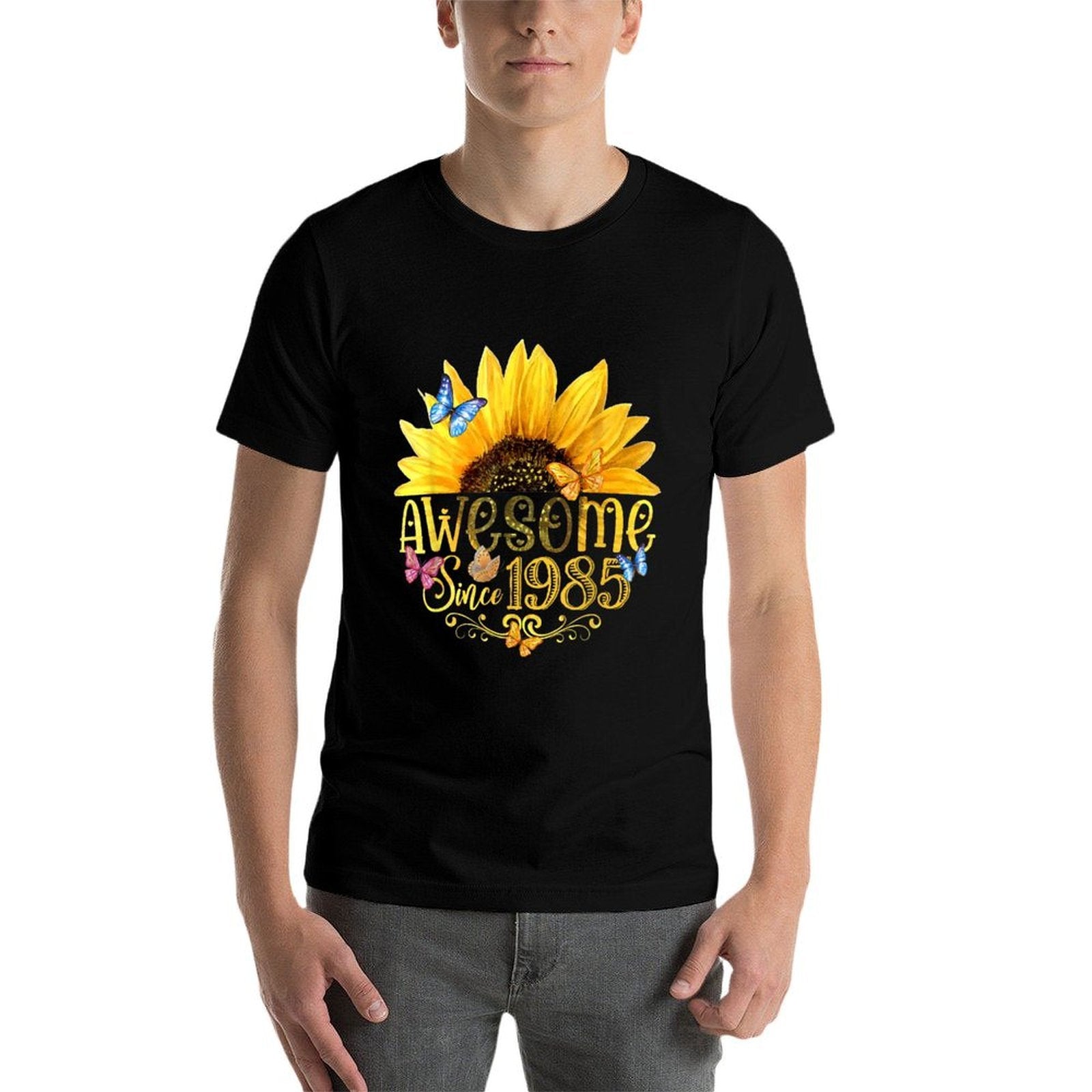 Awesome Since 1985 Sunflower 40th Birthday Vintage 1985  Tagless Design T-Shirt