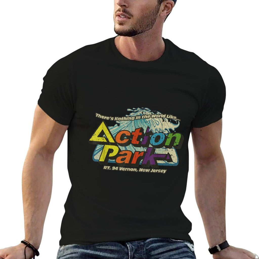Funny Action Park New Jersey 1978 Vintage  High-quality Stitching T-Shirt