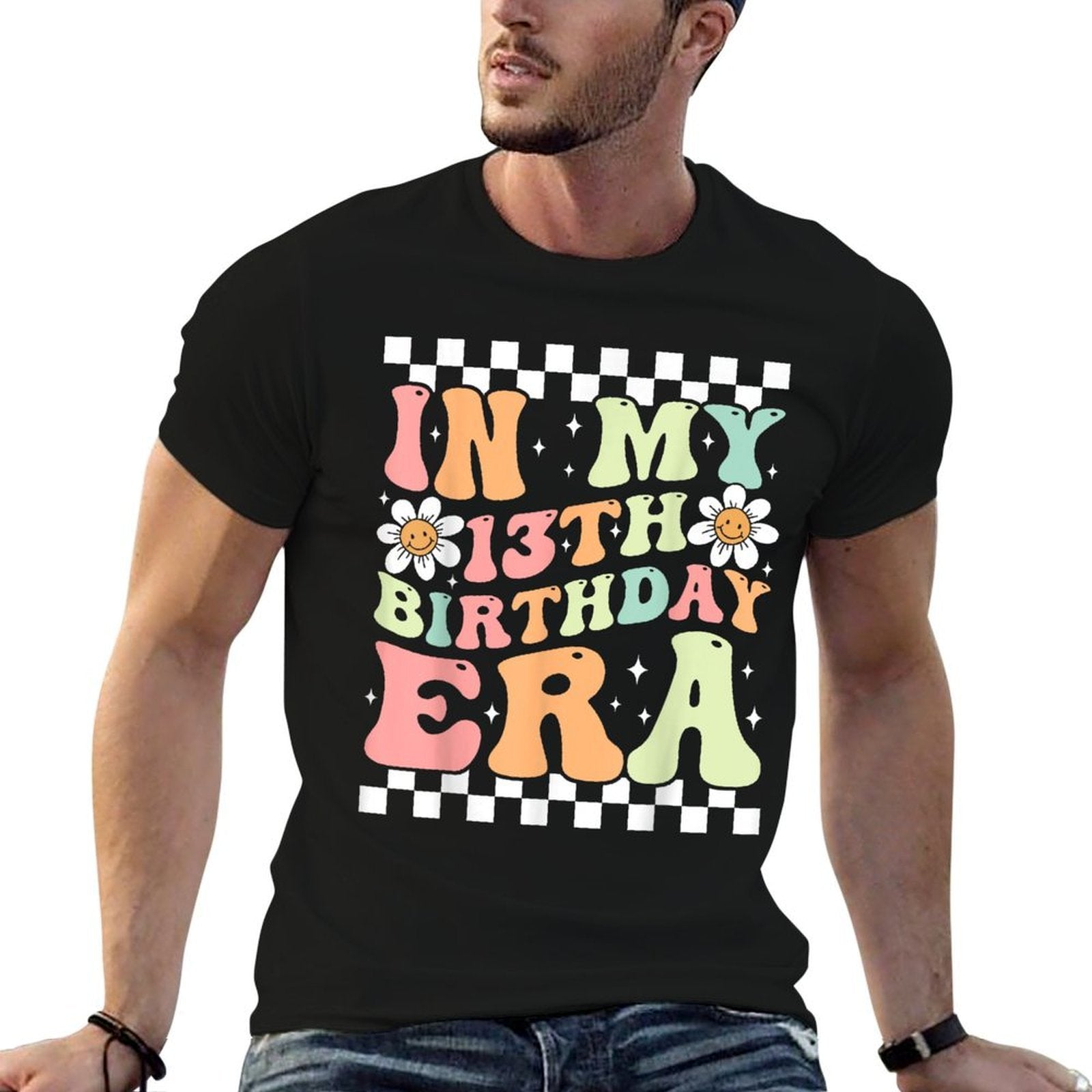 In My 13th Birthday Era Cute Groovy 13th Birthday Party  Moisture-wicking T-Shirt
