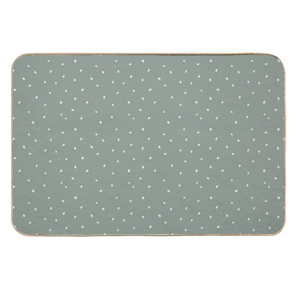 Scattered Dots in Mountain Green  Pet-Safe Bath Mat