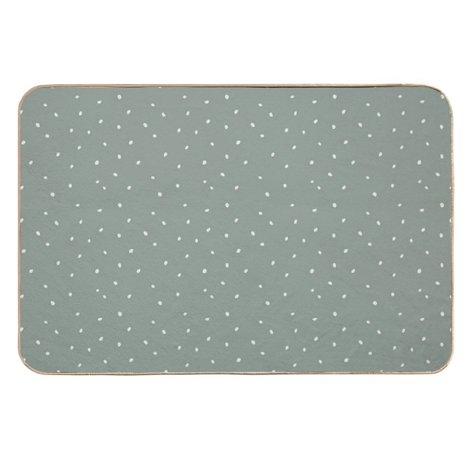 Scattered Dots in Mountain Green  Pet-Safe Bath Mat