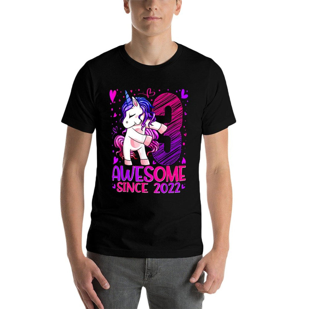 3 Year Old Unicorn Gifts For Girls 3rd Birthday Girl Party  Lightweight T-Shirt
