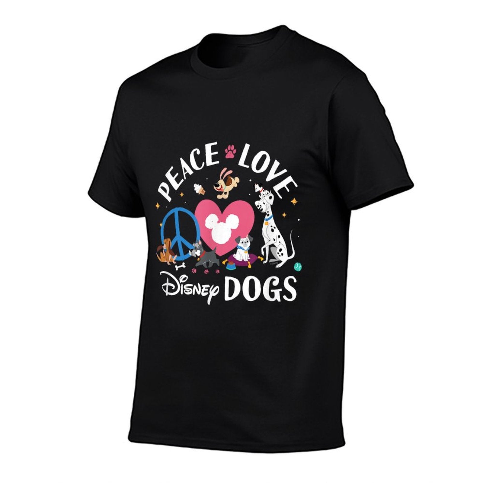 Disney - Peace, Love, Disney Dogs  Durable T-Shirt