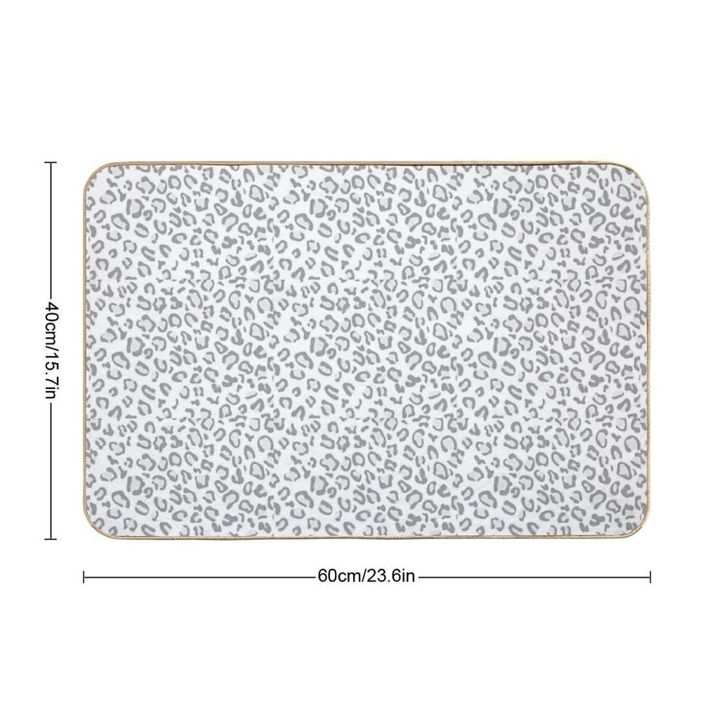 Gray Cheetah Print  Multi-Purpose Bath Mat