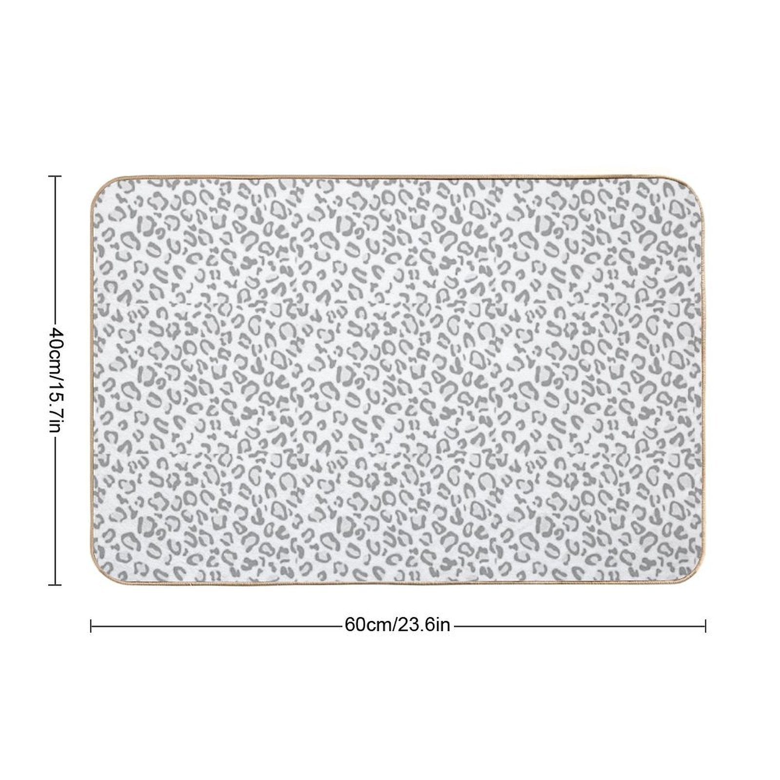 Gray Cheetah Print  Multi-Purpose Bath Mat
