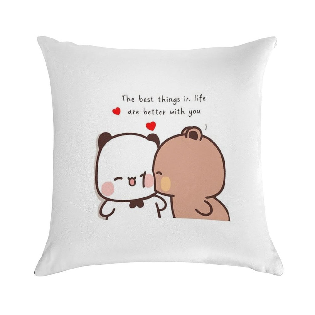 The Best Things In Life Are Better With You Bubu And Dudu 2023 Soft Skin-Friendly Throw Pillow