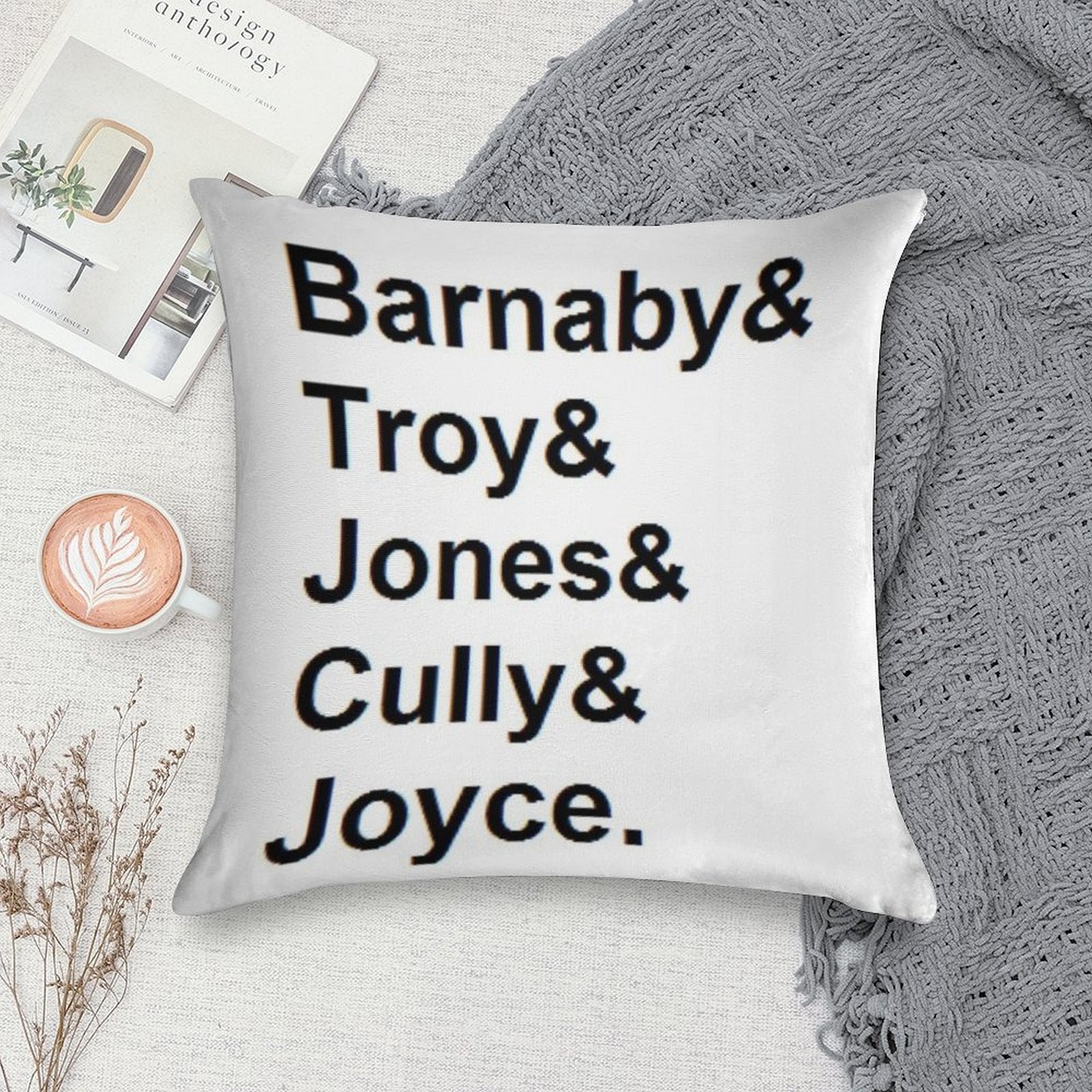 Midsomer Murders - Helvetica List Soft Ultra-Soft Texture Throw Pillow