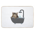 Bath Cat A Funny And Cute Lazy Cat Design  Slip-Resistant Bath Mat