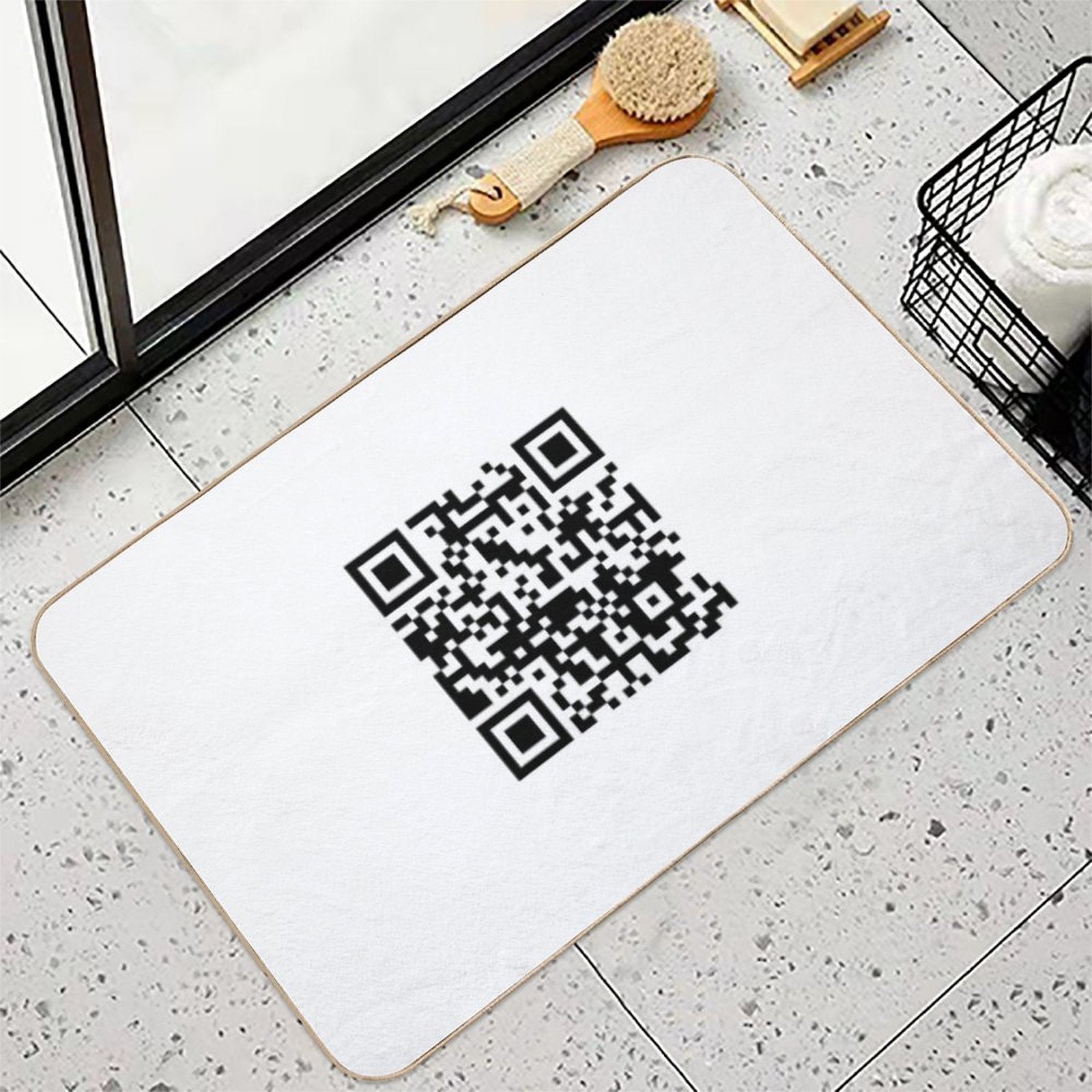 Steamed Hams QR Code  Eco-Friendly Bath Mat