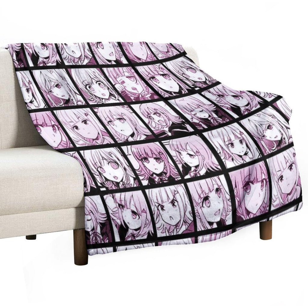 Chiaki Manga Collection (Colored) Travel-friendly Throw Blanket