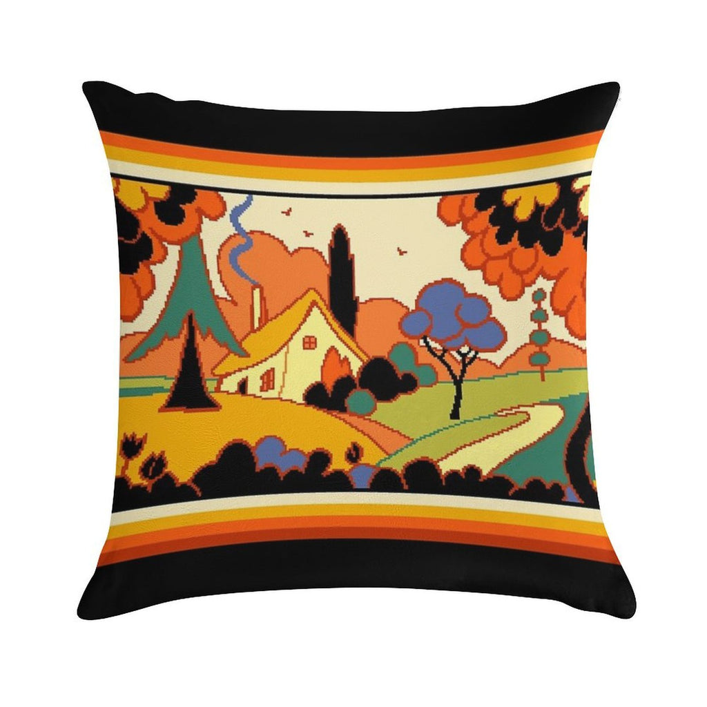 Clarice Cliff Revisited Soft Easy Maintenance Throw Pillow