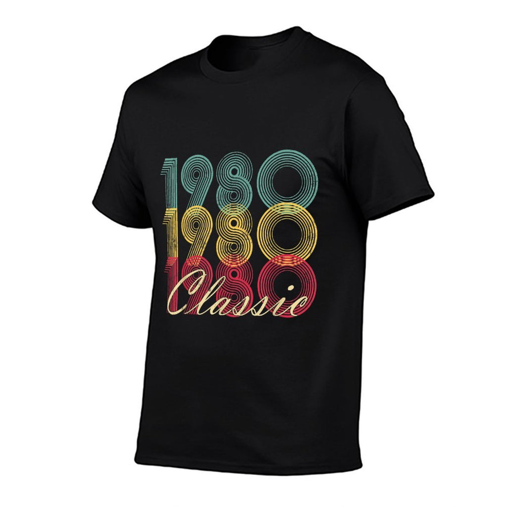 40th Birthday Gift 1980 40 Classic Funny Womens Mens Retro  High-quality Stitching T-Shirt