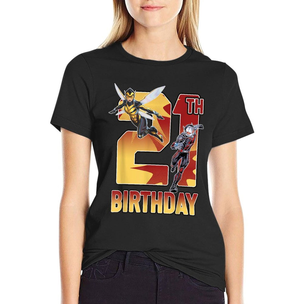 Marvel Comics Avengers Ant-Man & The Wasp 21st Birthday  Cotton T-Shirt